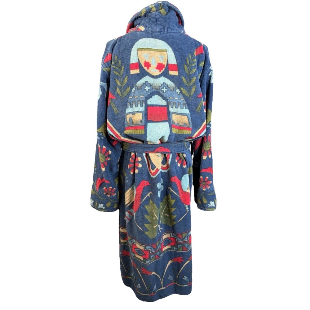 Created For Smithsonian Native American Terry 100% Cotton Robe OSFM